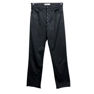 Abercrombie & Fitch Women Jeans Coated Ankle Straight Ultra Hi Rise Button Fly27